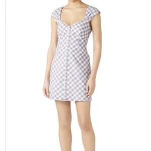 SAYLOR Hadleigh Gingham Cap Sleeve Lightweight Mini Dress SIZE XL